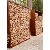 Modulares Kaminholzregal aus Cortenstahl 120cmx180cm