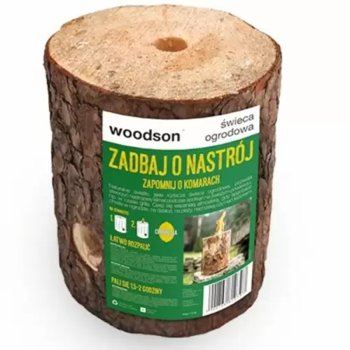 Holzschaum Gartenkerze...