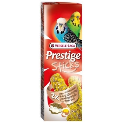 VL-Prestige Sticks Budgies Eggs & Oyster shells 60g - Eierkalk-Kolben für Wellhornpapageien