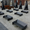 Modulares Kaminholzregal aus Cortenstahl 90cmx90cm