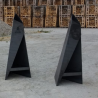 Modulares Kaminholzregal aus Cortenstahl 90cmx90cm