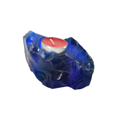 Kerzenhalter aus Glas Blue Tealight