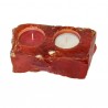 Kerzenhalter aus Glas Red Tealight