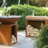 Modulares Kaminholzregal aus Cortenstahl 120cmx180cm