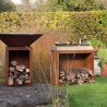 Modulares Kaminholzregal aus Cortenstahl 120cmx180cm