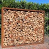 Modulares Kaminholzregal aus Cortenstahl 120cmx180cm