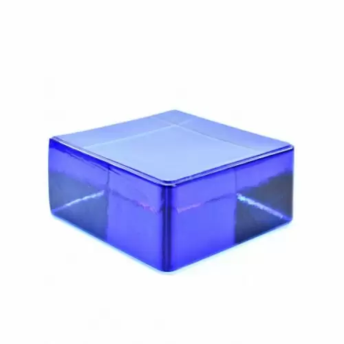 Glasbaustein Hälfte Blau...