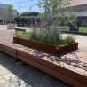 Gerade Rasenkanten aus Corten 2mm