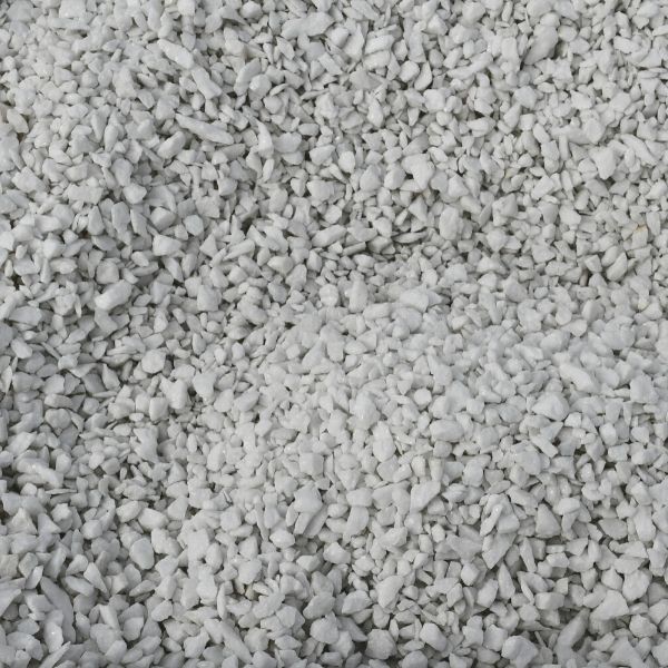 Kieselstein Thasos White weißer Marmorkies Weiss Gartenkies Zierkies 4-8mm 5 kg